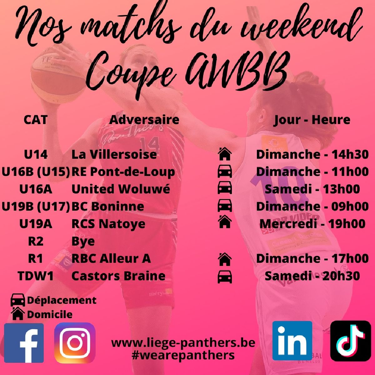 Les Matchs du Week-end 