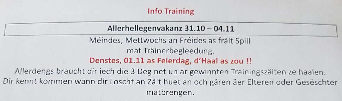 Info Training letzebuergesch