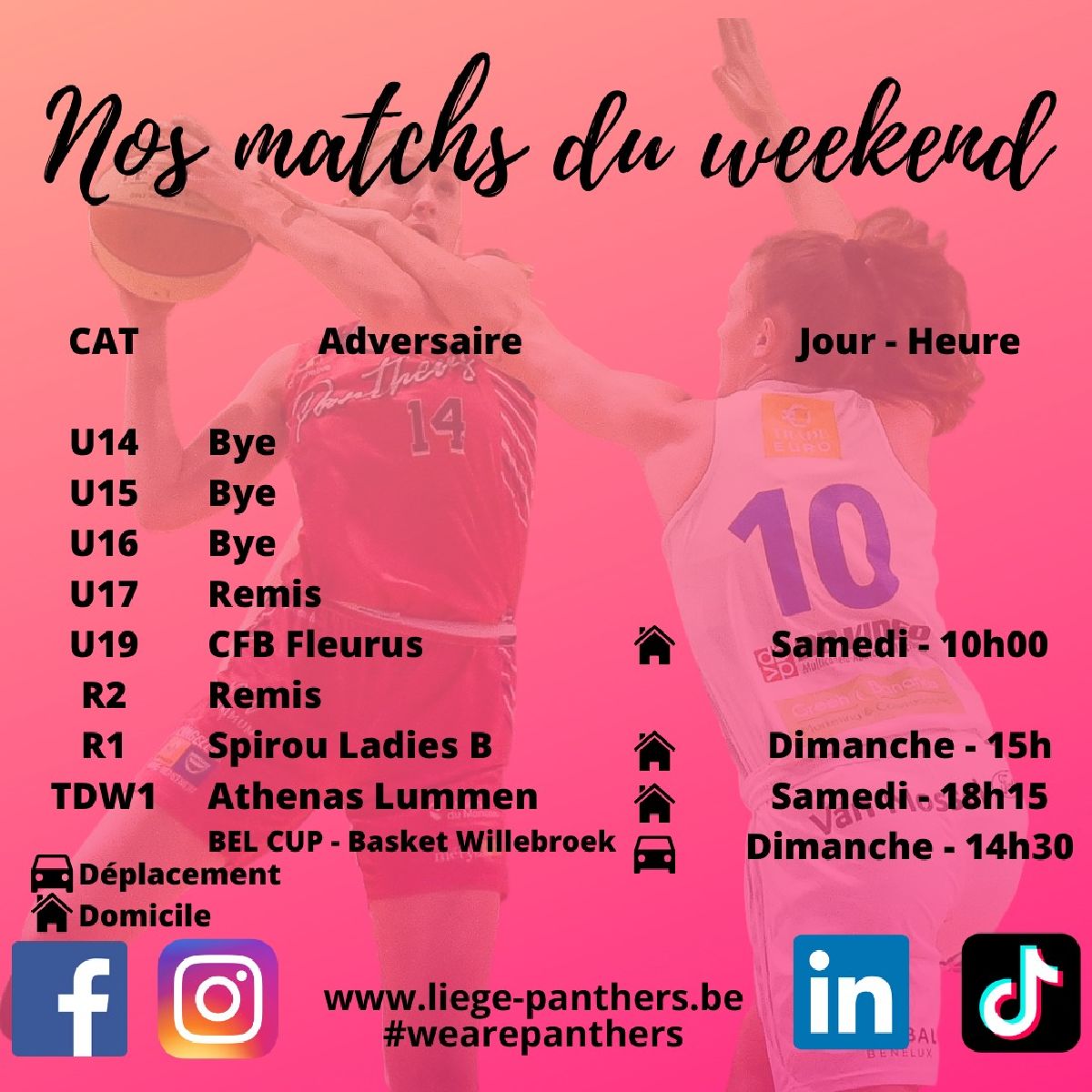 Les Matchs du Week-end 