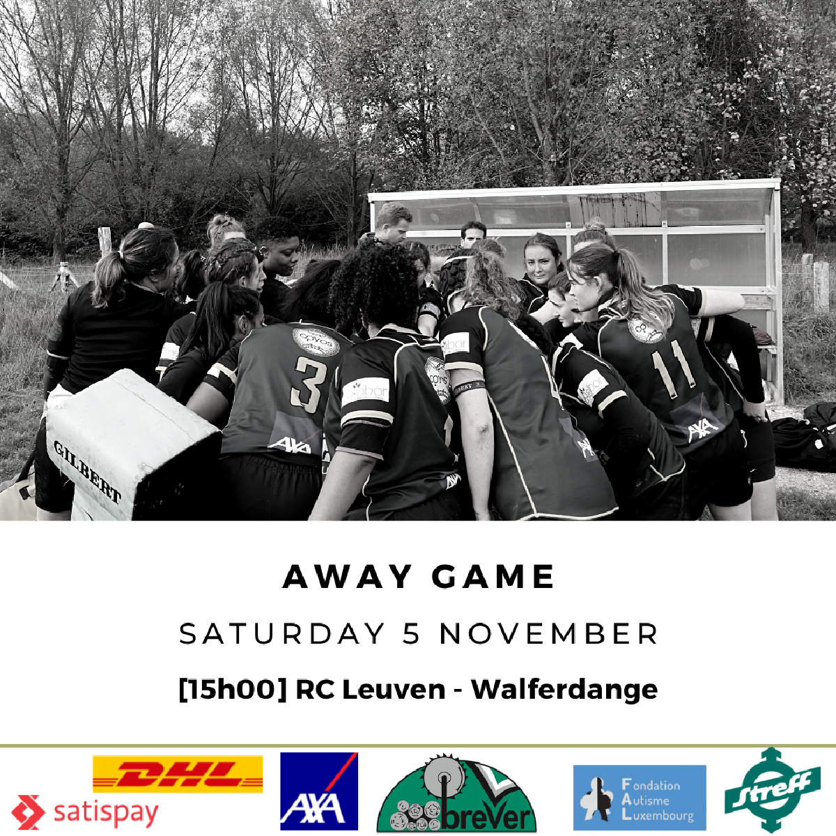 Away game against Leuven this Saturday at 3pm
