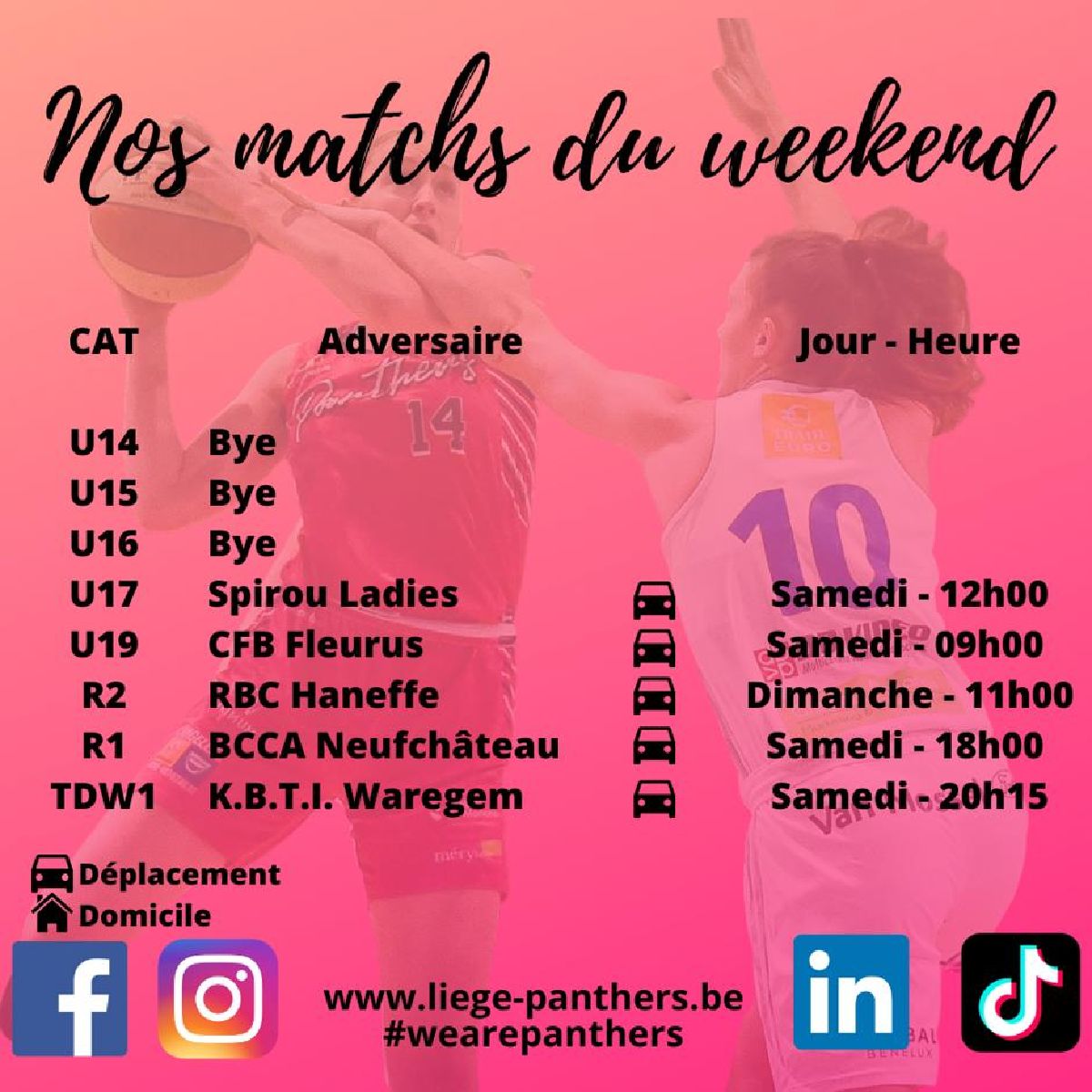 Les Matchs du Week-end 