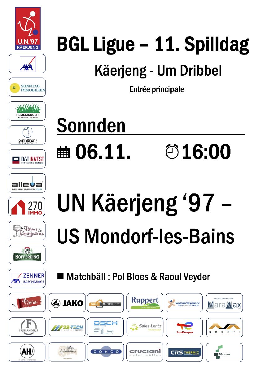 UNK - Munneref e Sonnden um 16h00 UNK - Munneref e Sonnden um 16h00