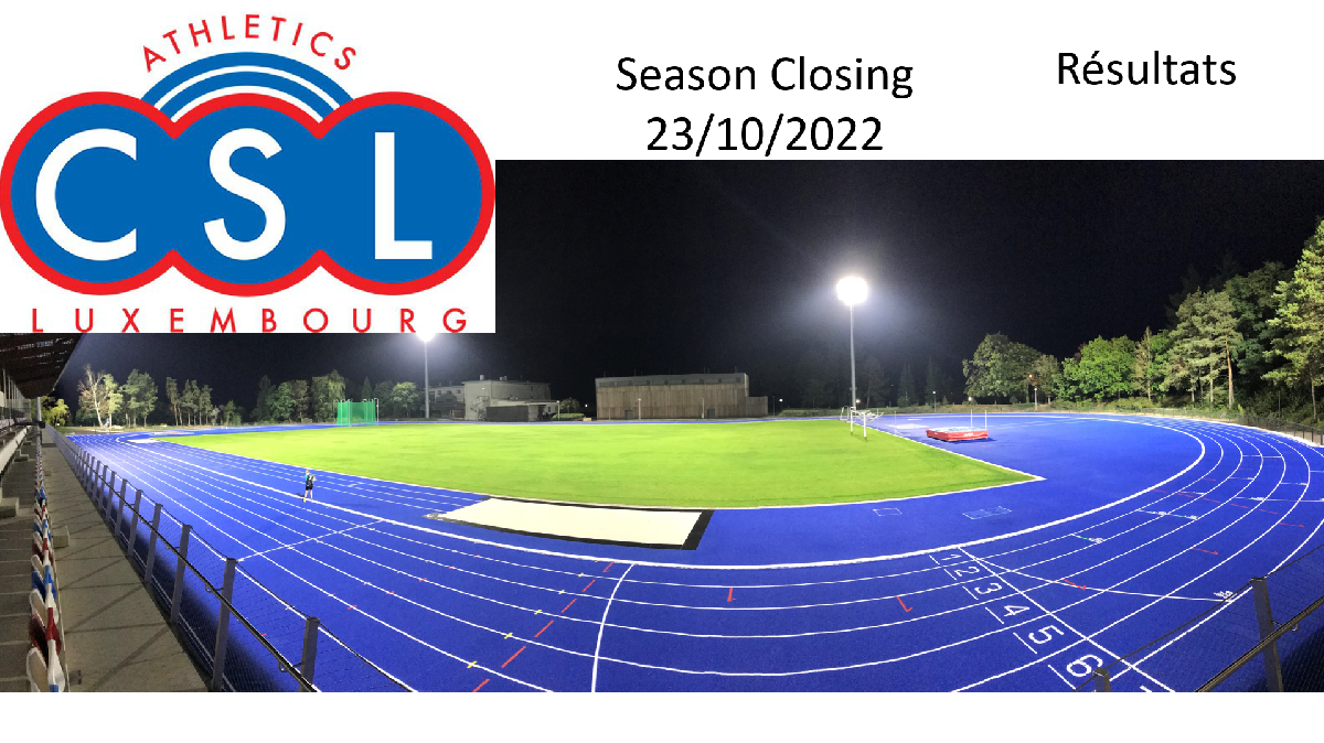 Season Closing Meeting, CSL, 23/10/2022