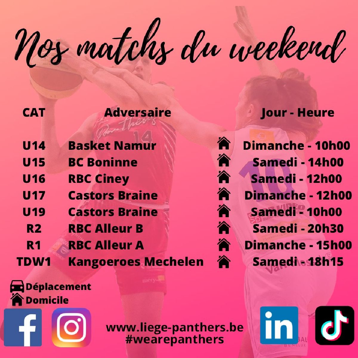 Les Matchs du Week-end 