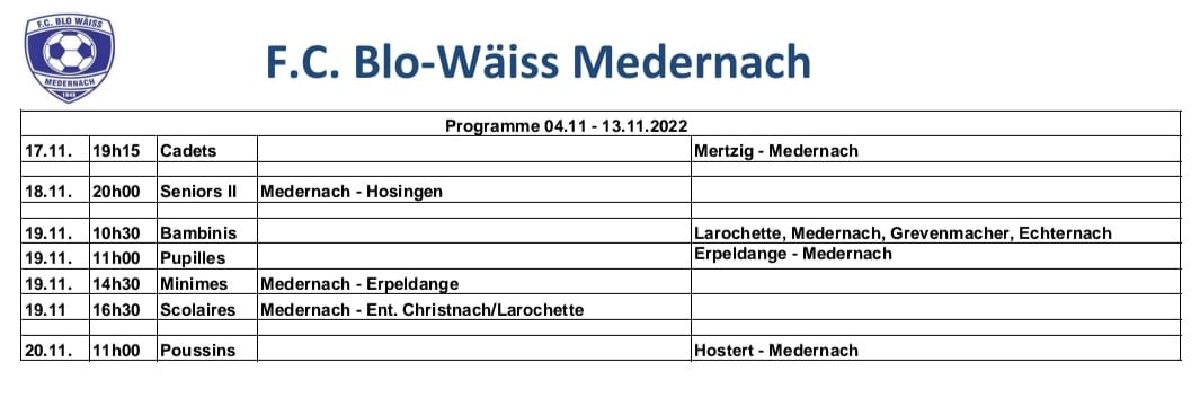 Programm 04.11-13.11.2022.