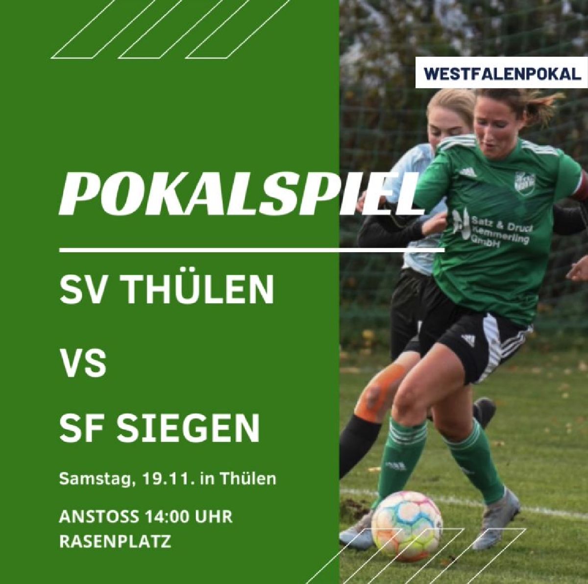 SVT-Damen empfangen SF Siegen im Westfalenpokal