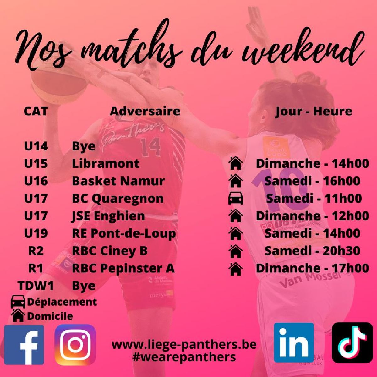 Les Matchs du Week-end 