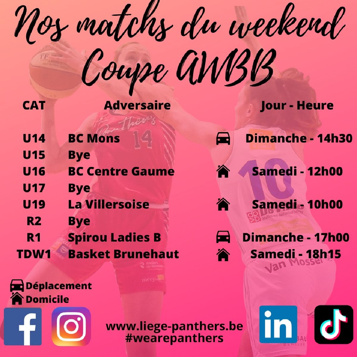 Les Matchs du Week-end 