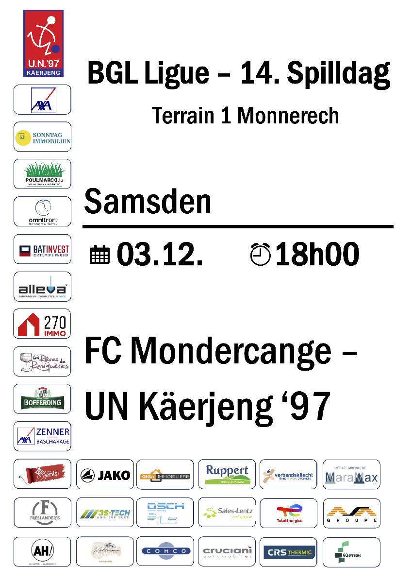 Monnerech - UNK haut um 18h00