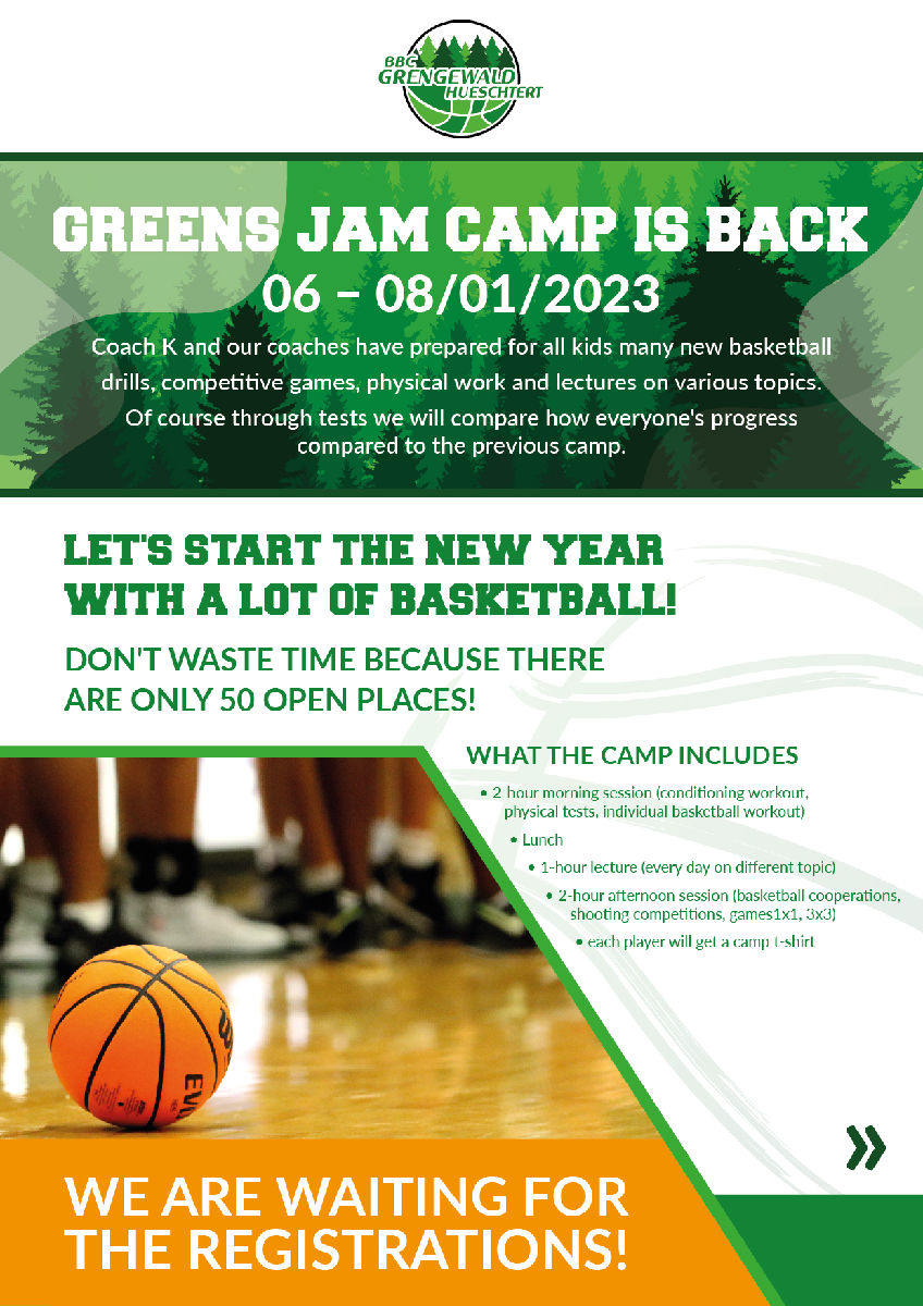 Greens Jam Camp is back Greens Jam Camp is back
