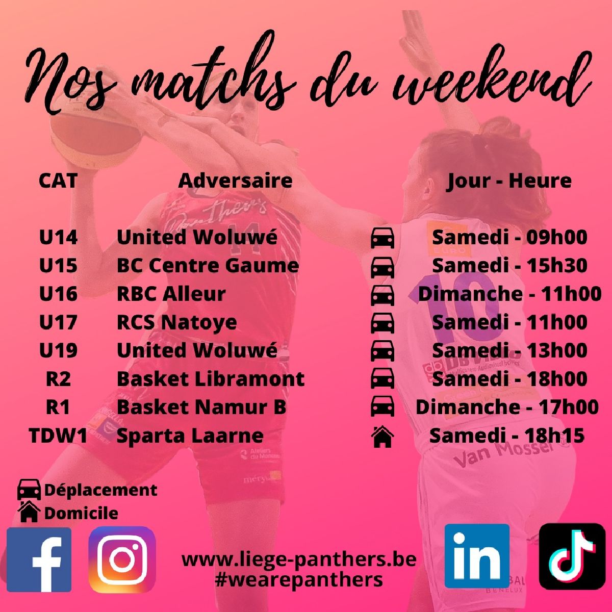 Les Matchs du Week-end 