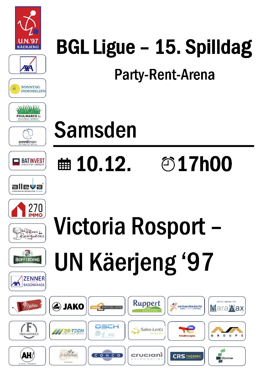 Rouspert - UNK e Samsden um 17h00