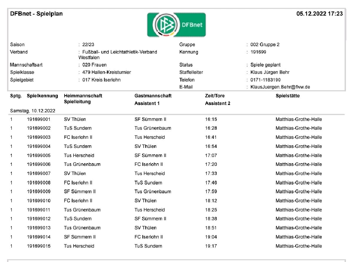 SVT-Damen spielen Vorrunde in Iserlohn