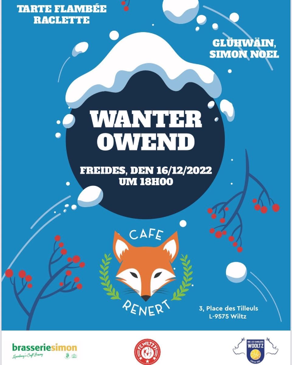 Wanter Owend am Café Renert Wanter Owend am Café Renert