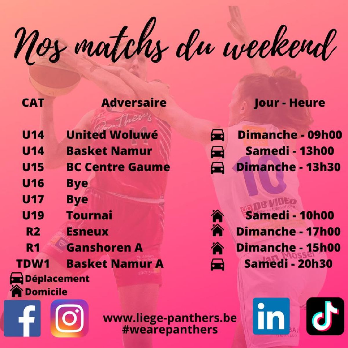 Les Matchs du Week-end 