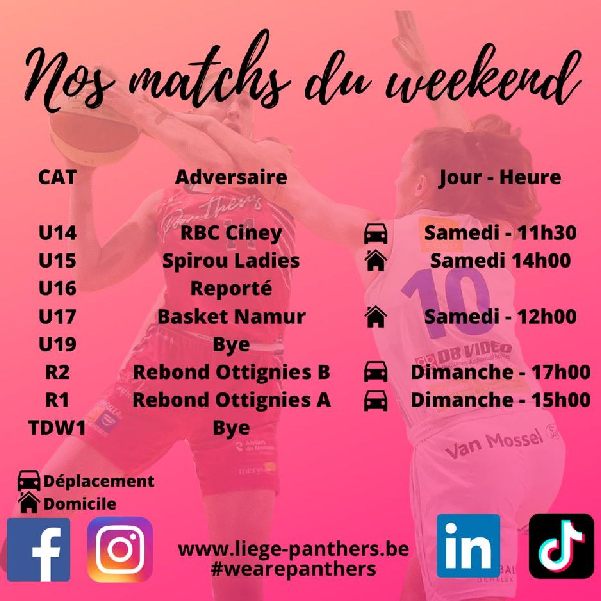 Les Matchs du Week-end 