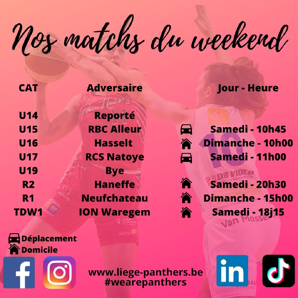 Les Matchs du Week-end 