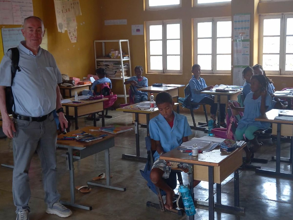 Visite école primaire à Carrical , Sao Nicolau