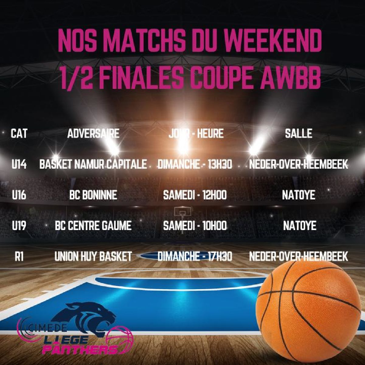 Les Matchs du Week-end 