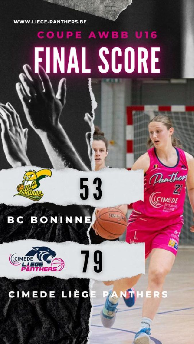 Nos U16 en Finale de la Coupe Awbb