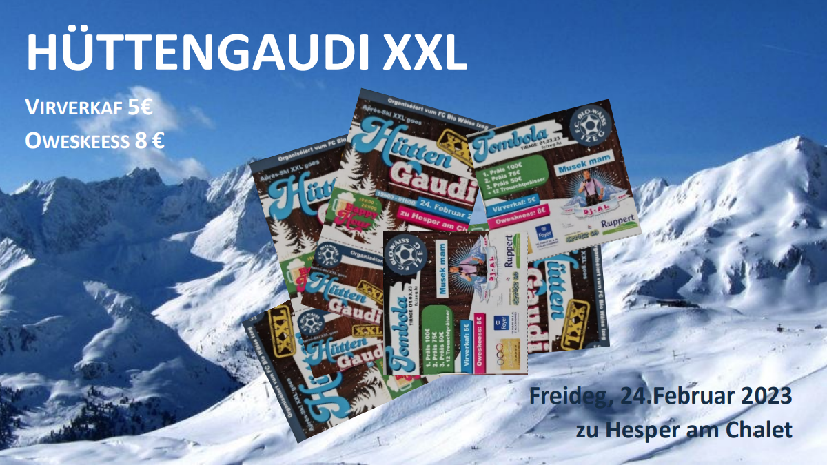 HÜTTENGAUDI-VIRVERKAF LEEFT HÜTTENGAUDI-VIRVERKAF LEEFT