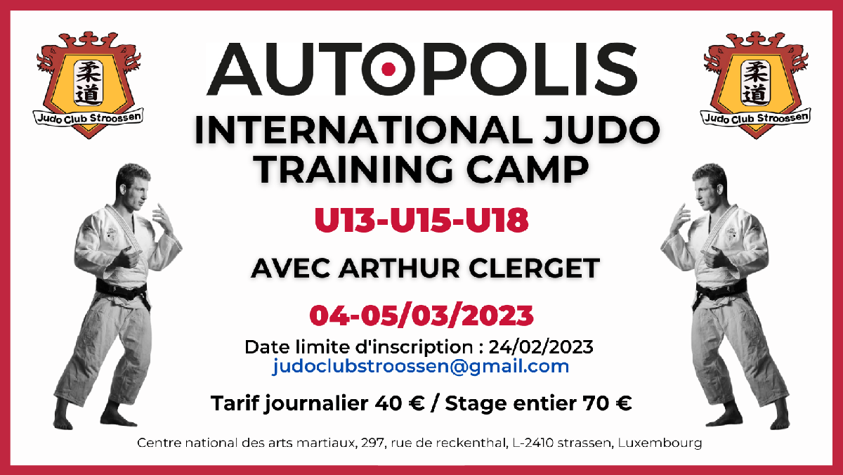 04-05.03.2023: AUTOPOLIS International Judo Training Camp U13-U15-U18