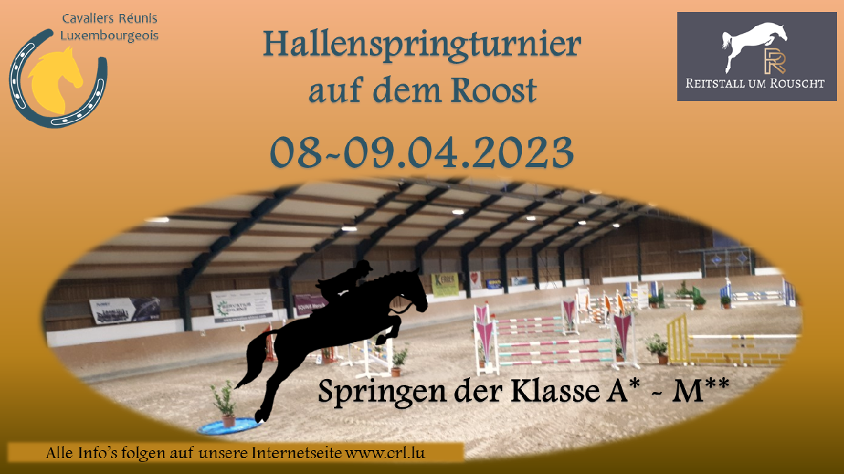 Ausschreibung Osterturnier Halle im Reitstall um Rouscht 08-09.04.23