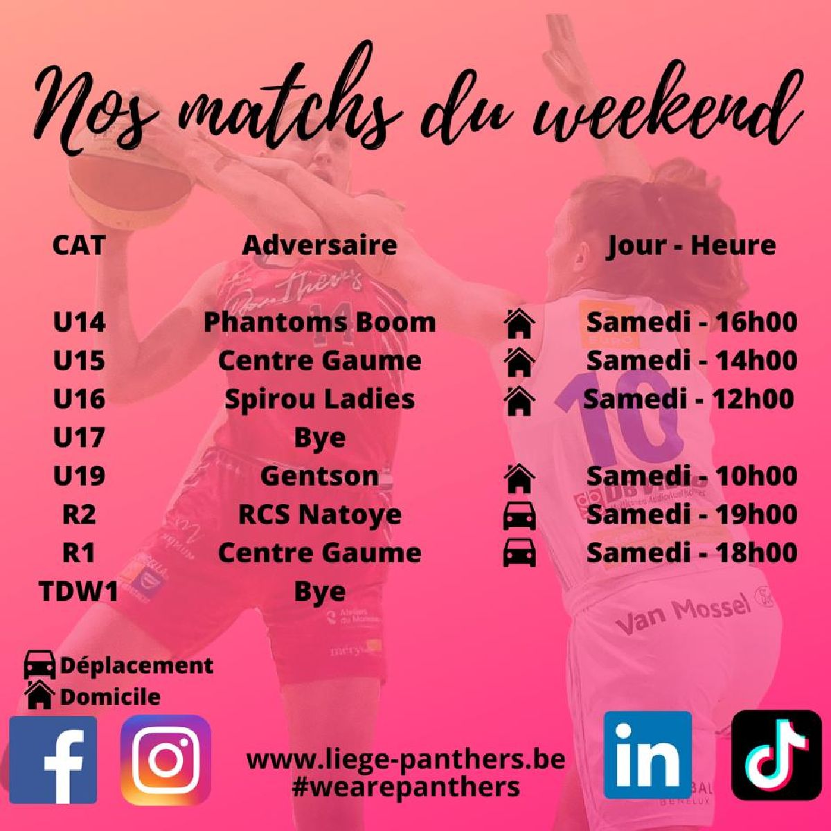 Les Matchs du Week-end 