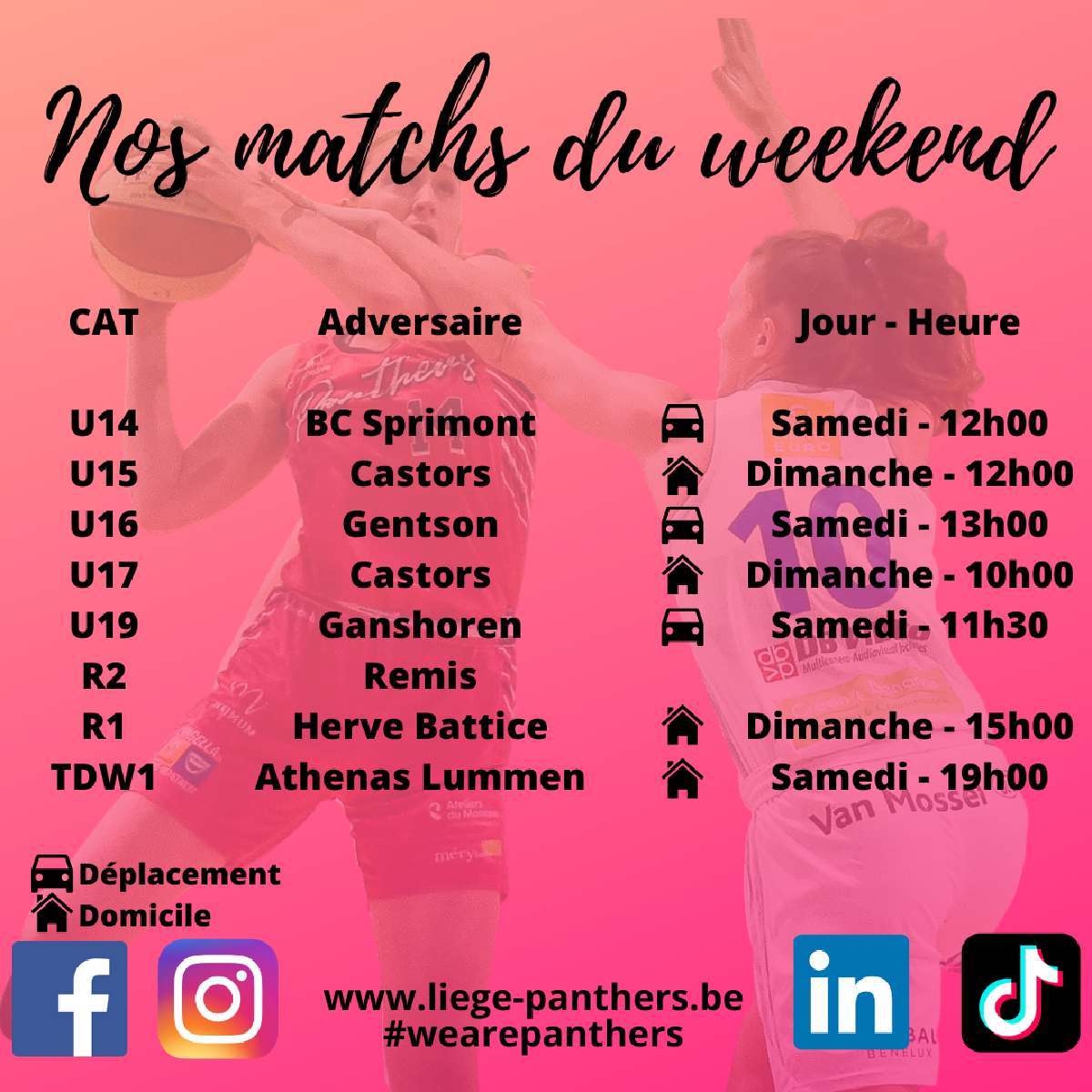 Les Matchs du Week-end 