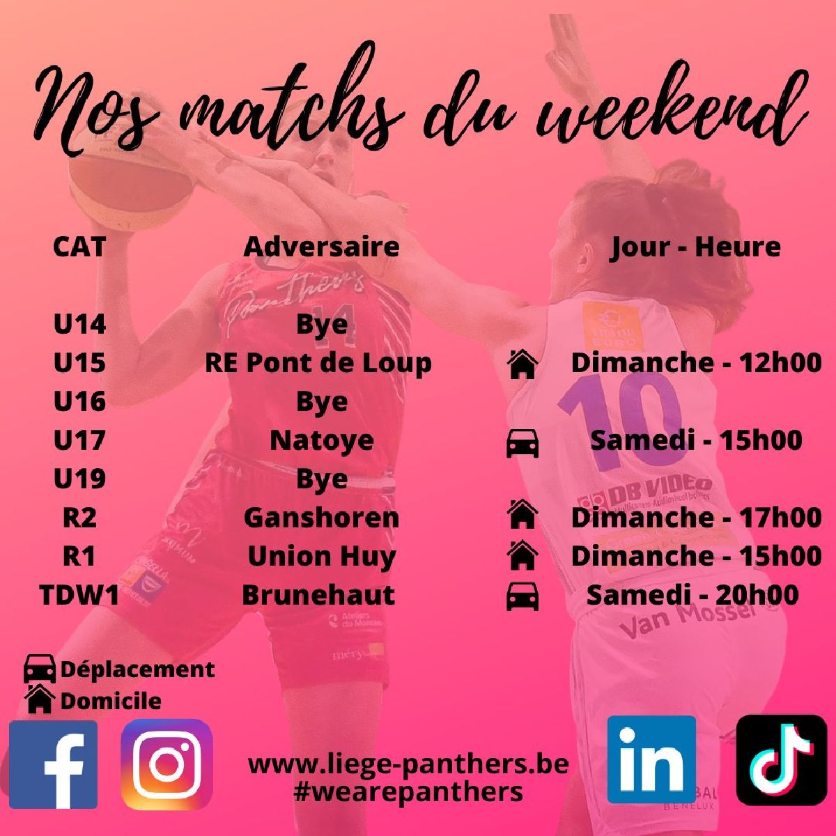 MATCHS DU WEEK-END 