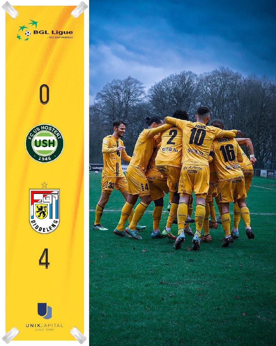 US Hostert - F91 Diddeleng 0-4 (0-2) US Hostert - F91 Diddeleng 0-4 (0-2)