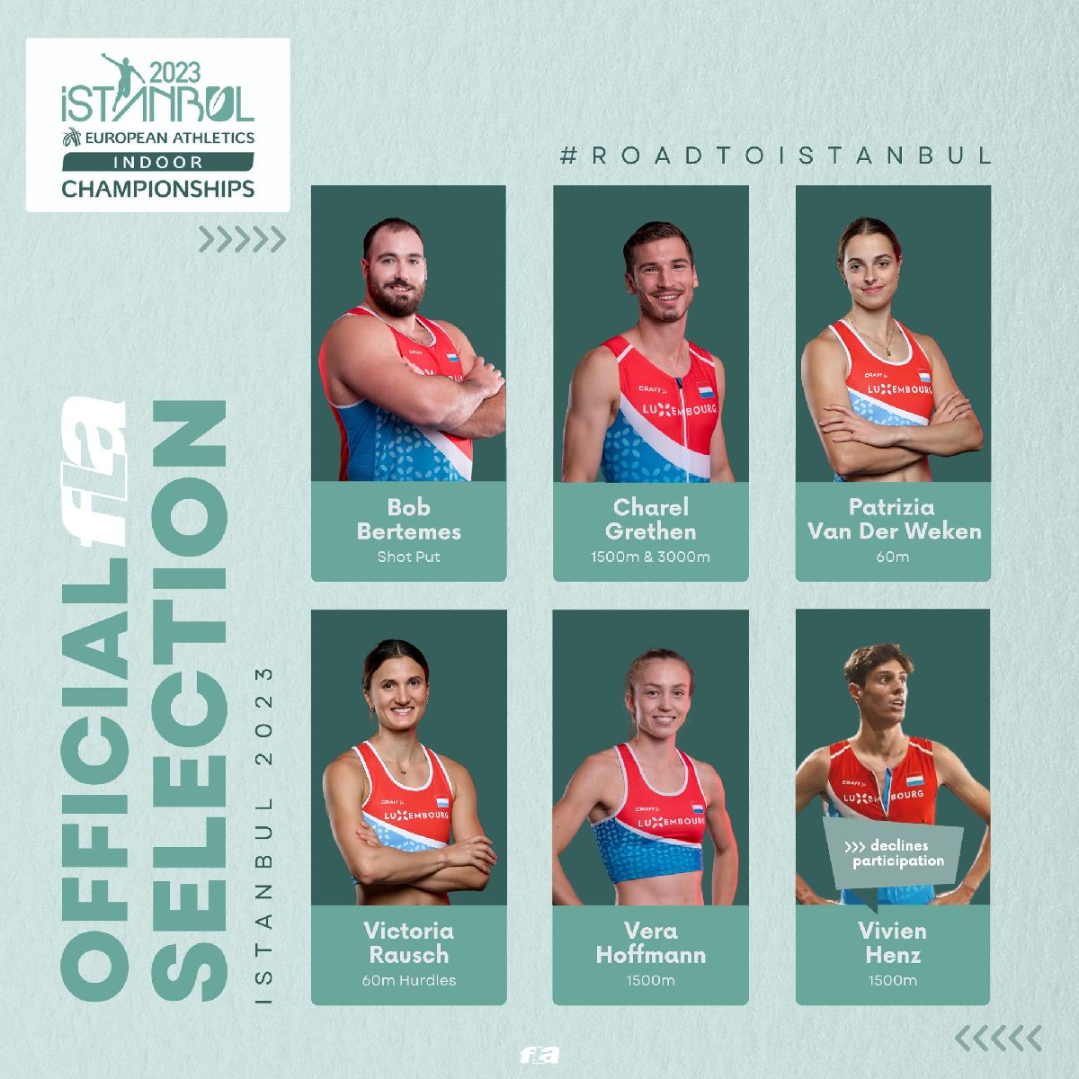Championnat d'Europe Indoor d’athlétisme,  Istanbul (2-5 Mars 2023)
