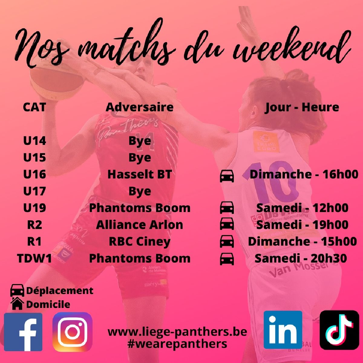MATCHS DU WEEK-END 