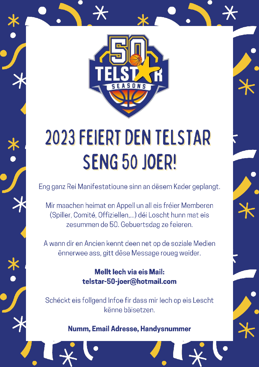 TELSTAR feiert seng 50 Joer!