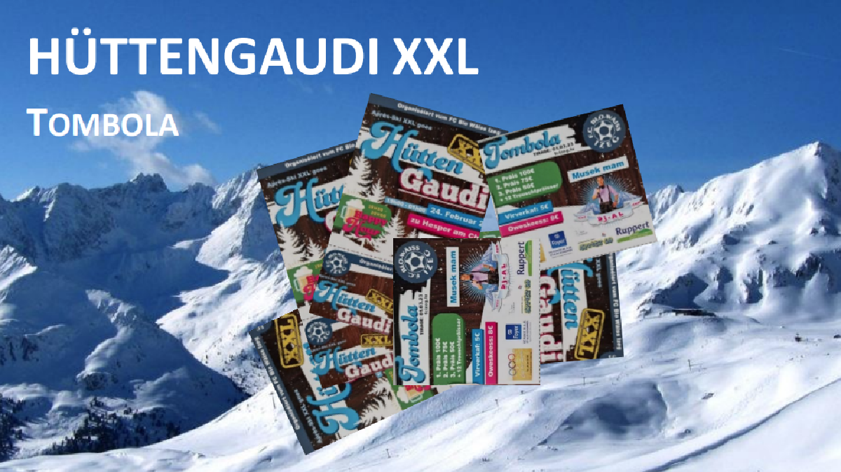 HÜTTENGAUDI XXL - GEWËNNER AN DER TOMBOLA
