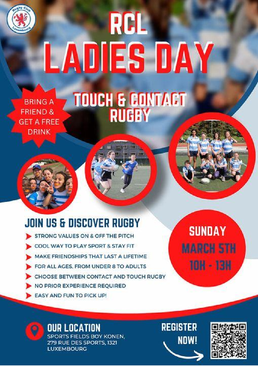 Girls and Ladies Day 5th March All Welcome