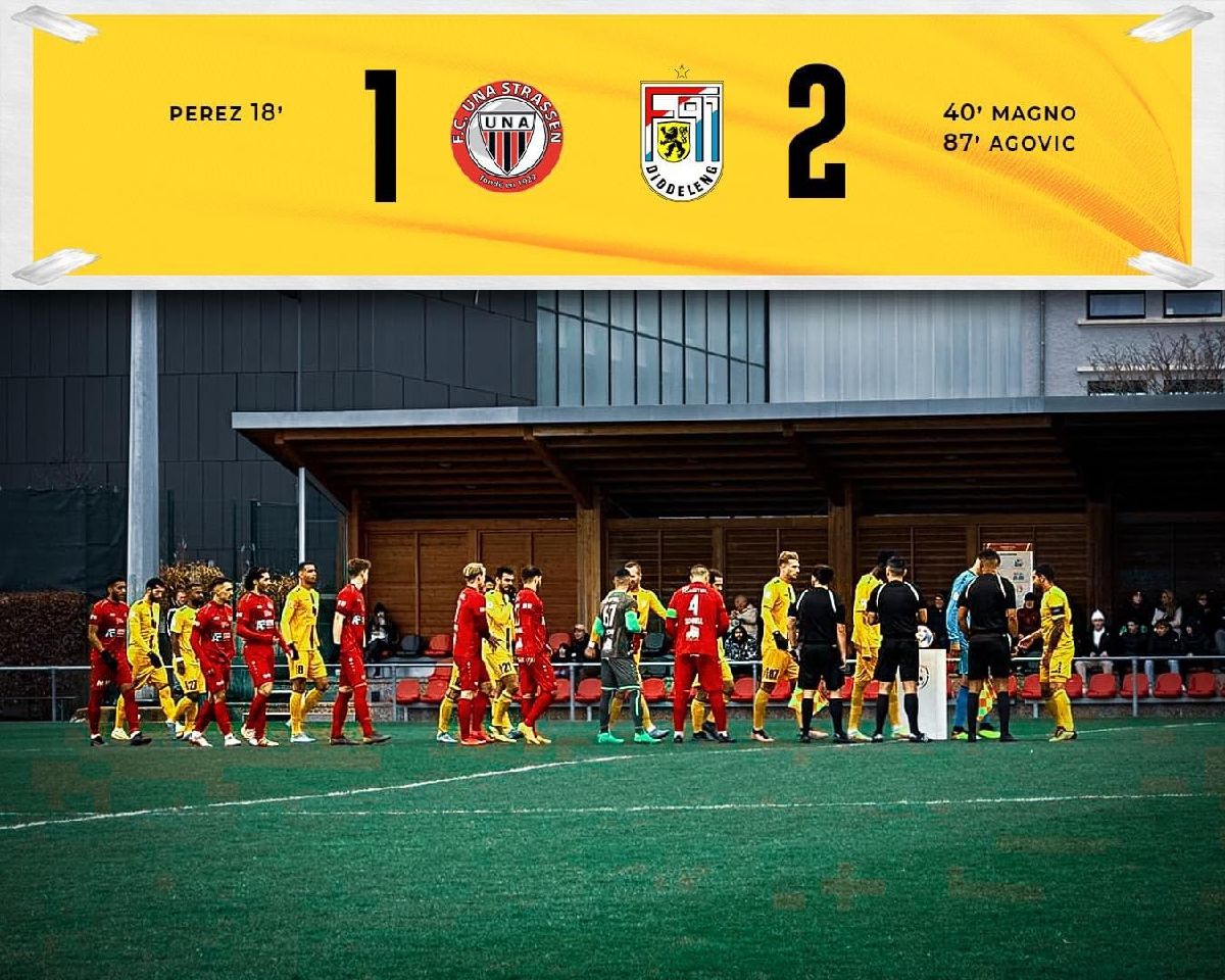 UNA Strassen - F91 Diddeleng 1-2 (1-1) UNA Strassen - F91 Diddeleng 1-2 (1-1)