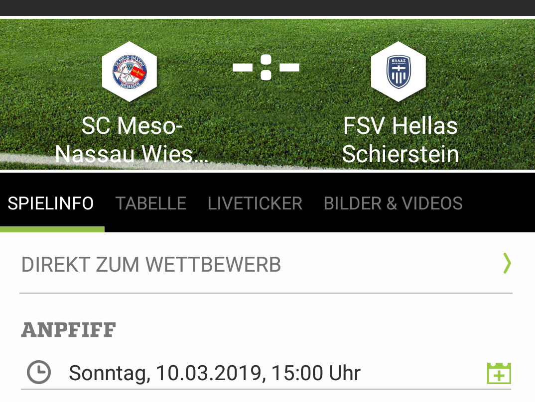 Nächstes Heimspiel