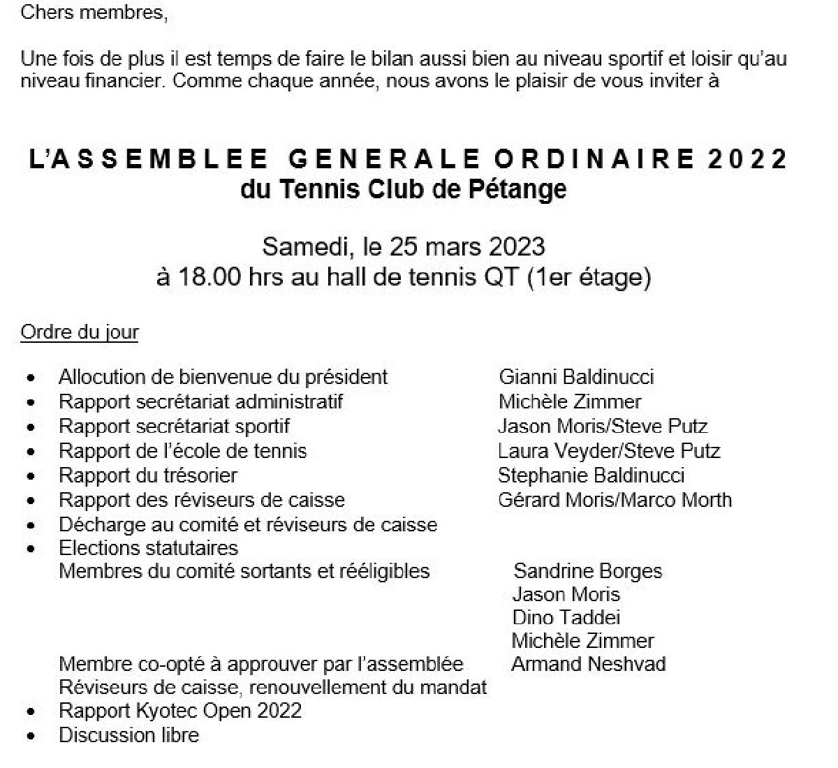 Assemblée générale 2022 - 25 mars 18h00 - QT