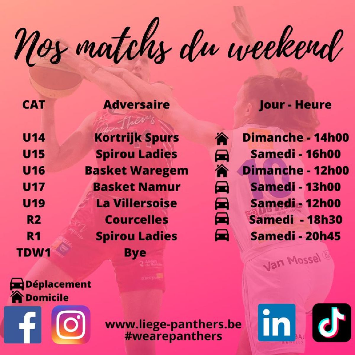Les Matchs du Week-end 
