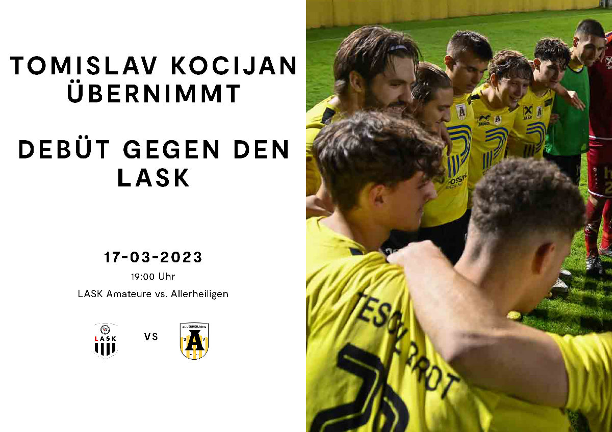 Tomislav Kocijan übernimmt den Trainerposten – Debüt gegen LASK Tomislav Kocijan übernimmt den Trainerposten – Debüt gegen LASK
