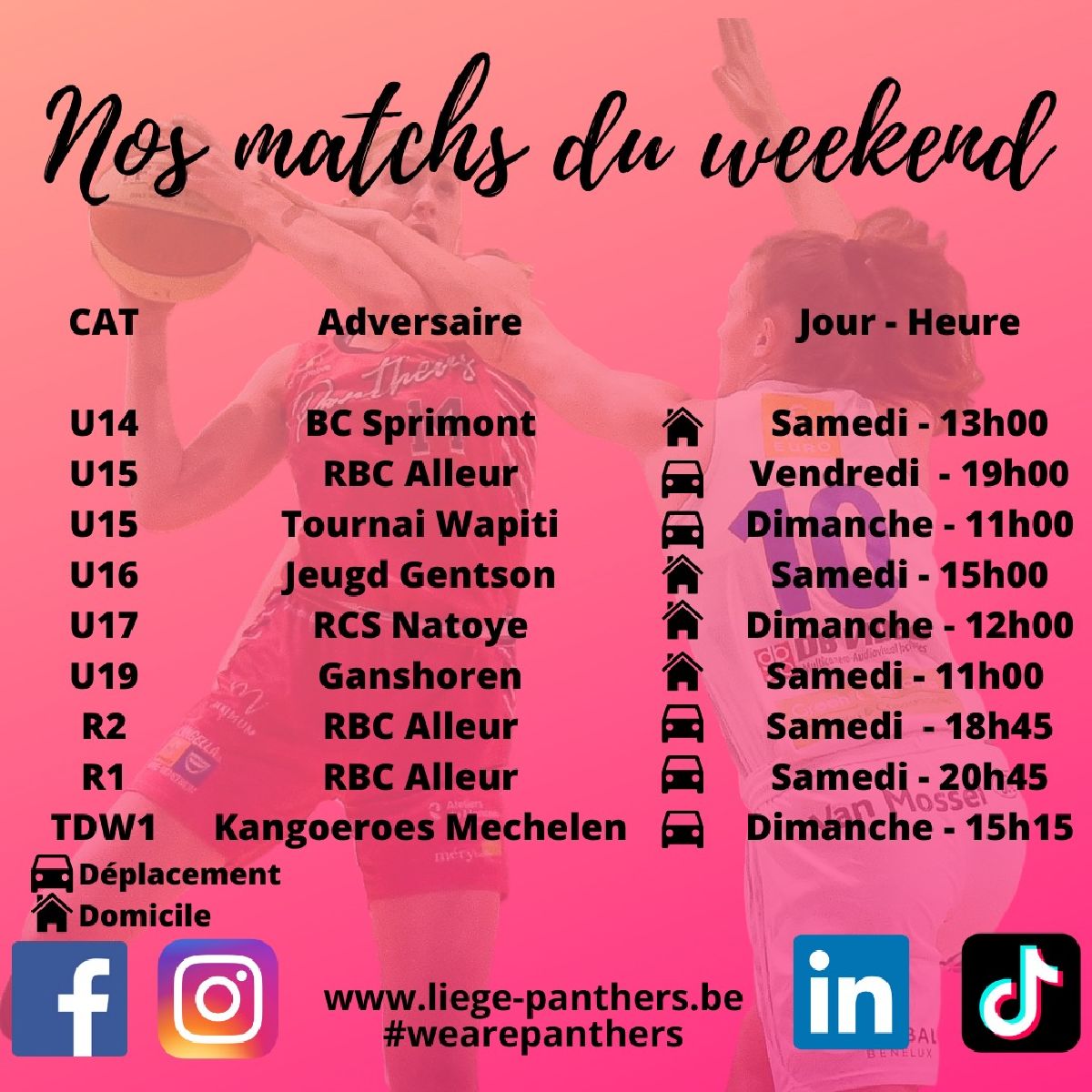 Les Matchs du Week-end 