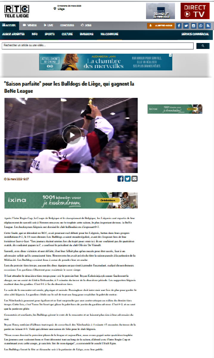 REVUE DE PRESSE - RTC SPORTS 27 MARS 2023