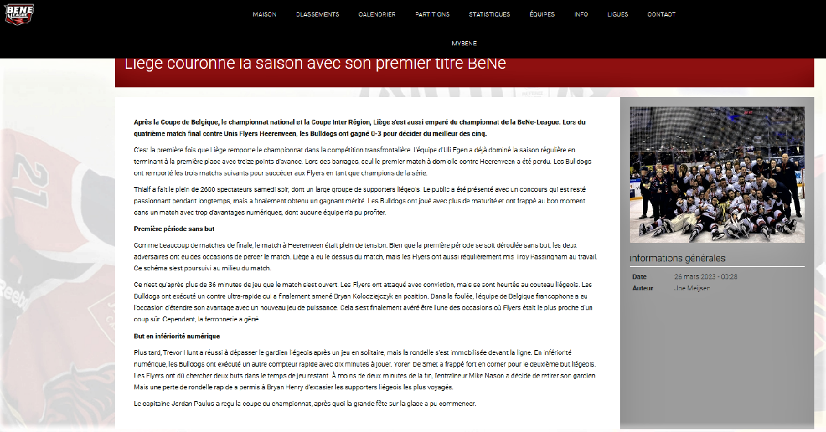 REVUE DE PRESSE - BENE LEAGUE 26 MARS 2023
