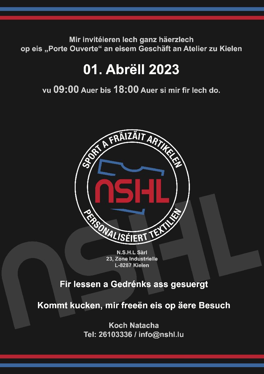 NSHL - PORTE OUVERTE
