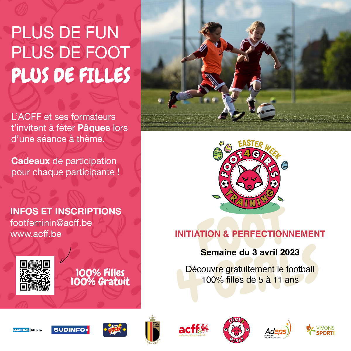 Séance spéciale Pâques pour le Foot4Girls Training ce lundi 03/04 ! 