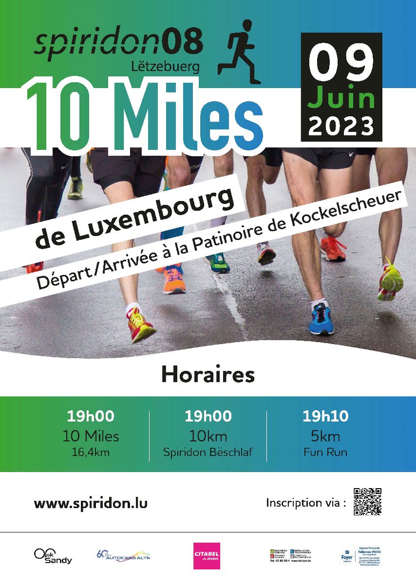 ATTENTION Nouveau Lieu de départ 10 Miles de Luxembourg le 9.6.2023