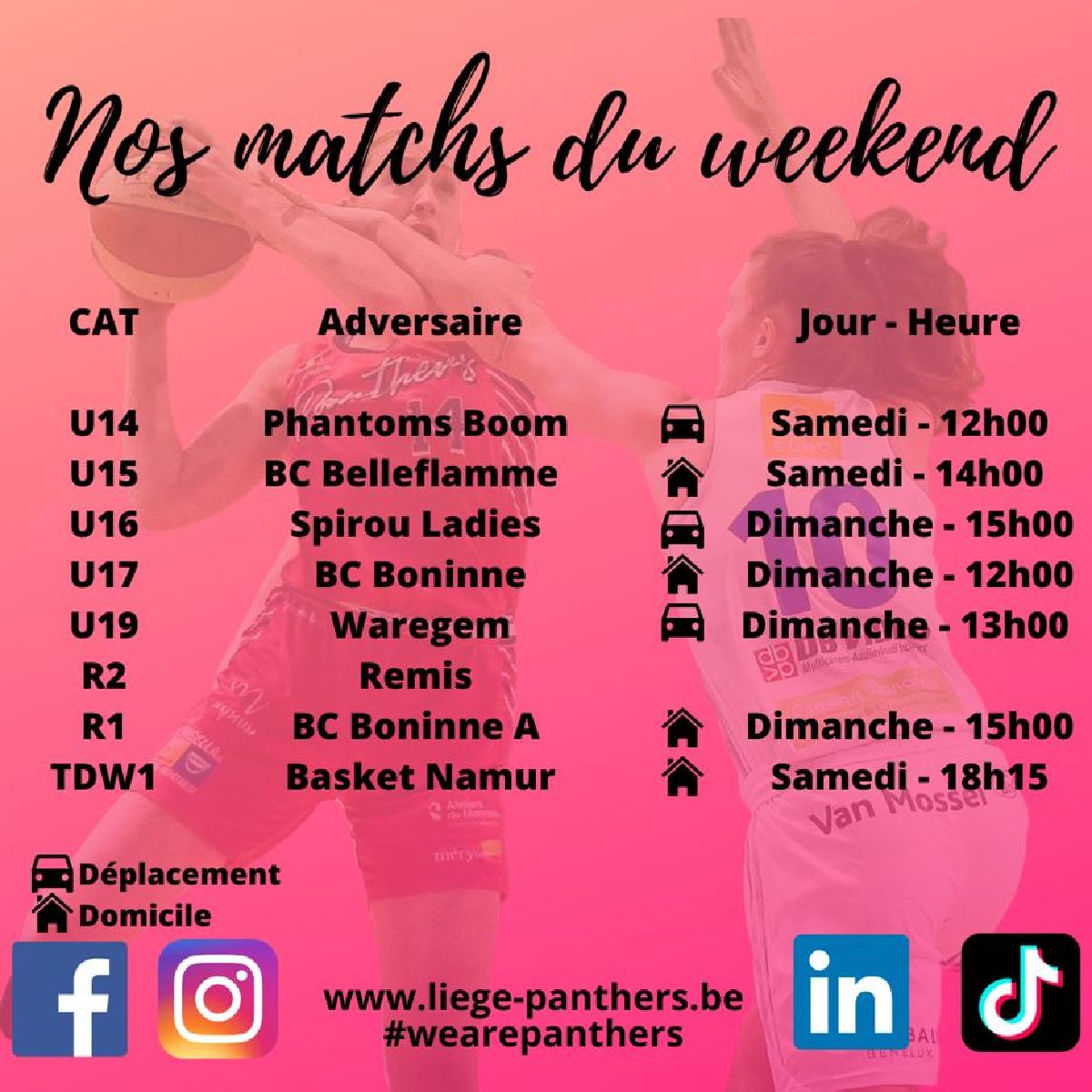Les Matchs du Week-end 