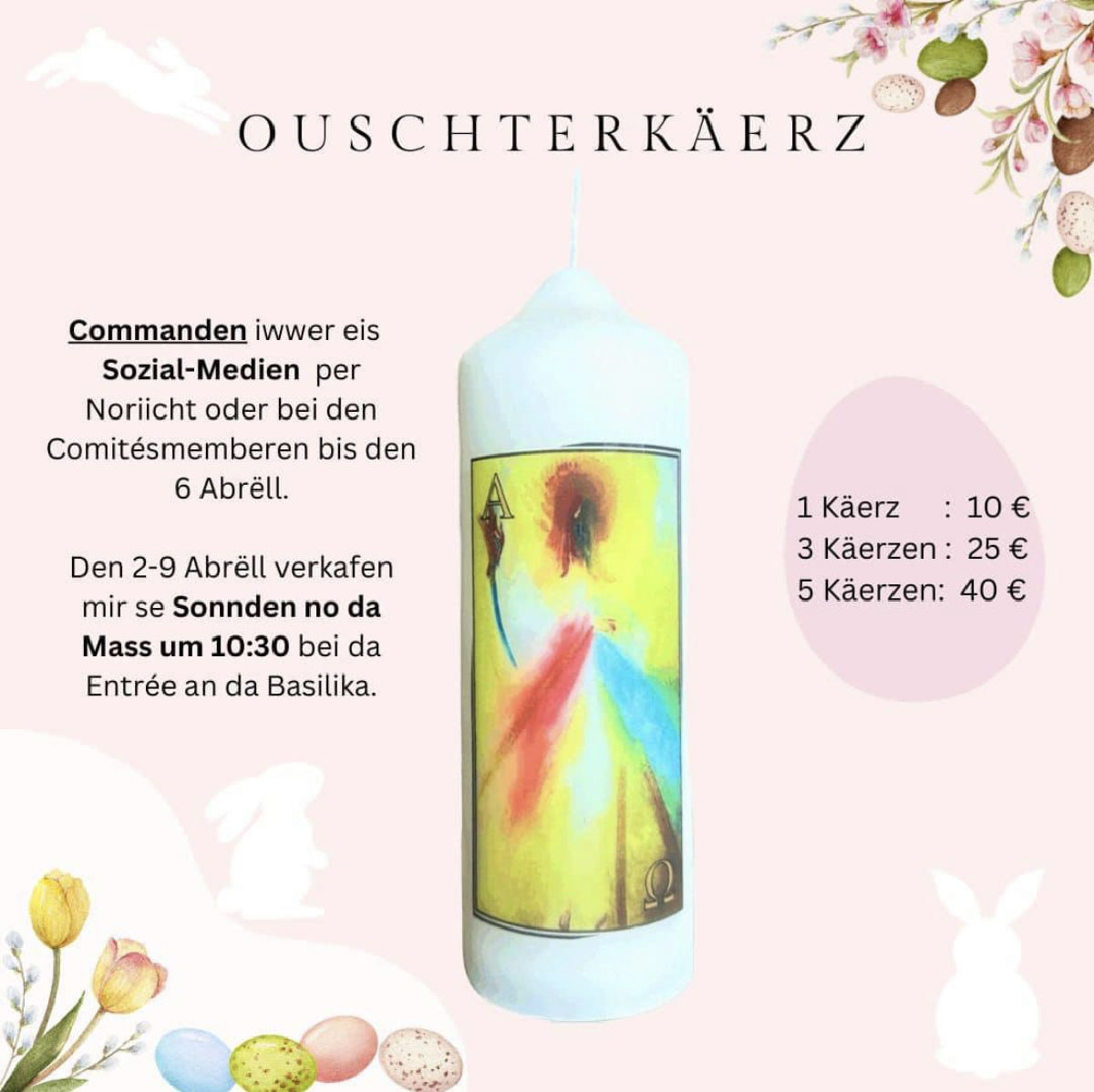 Ouschterkäerzen 2023