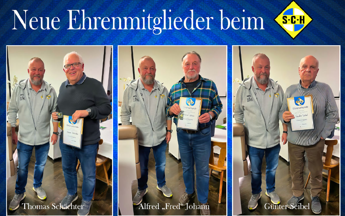 Drei neue Ehrenmitglieder ernannt Drei neue Ehrenmitglieder ernannt